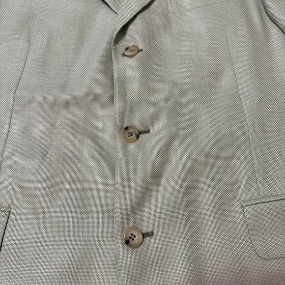 *Recent* Canali Made in Italy Wool Silk Linen Green Sport Coat Men’s 50 R - Picture 4 of 13